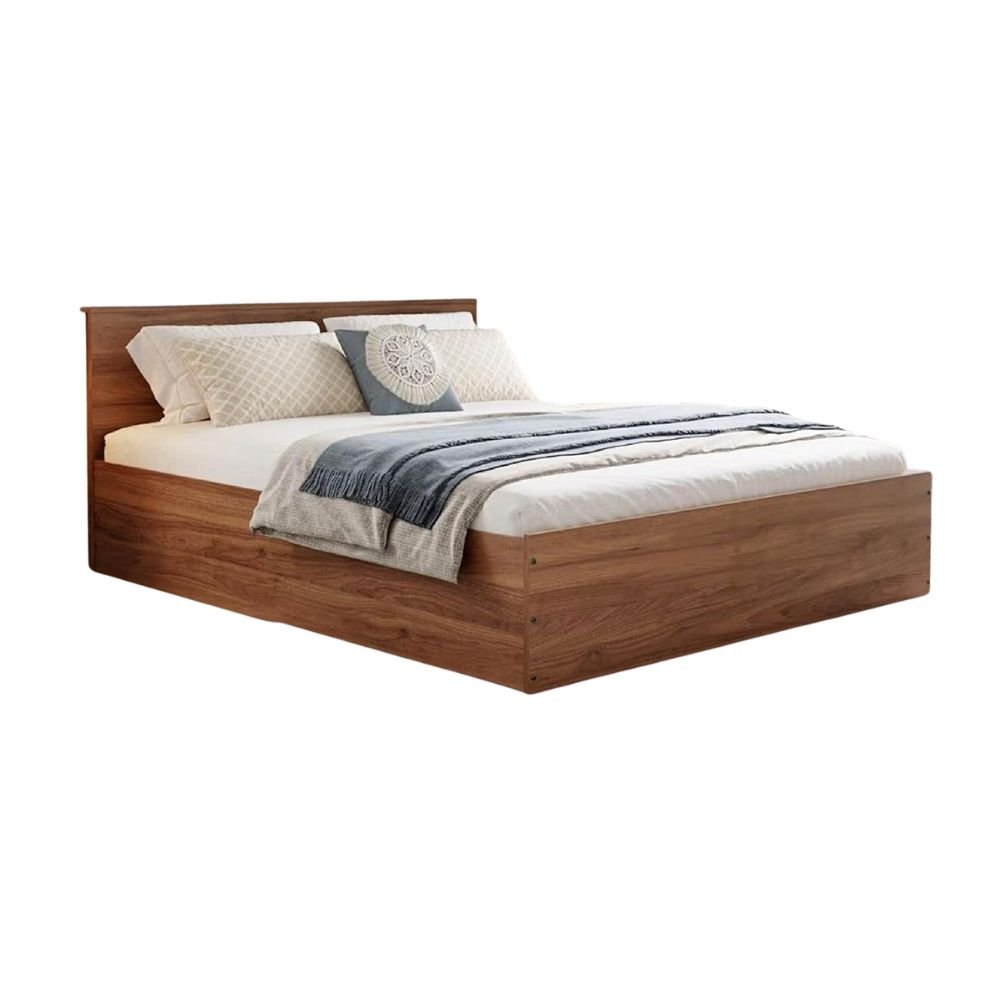 Wakefit Taurus Queen Size Bed with Storage (78 x 60 Inches) Engineered Wood Bed – Columbian Walnut Finish